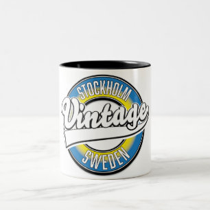 Tasse 2 Couleurs Logo vintage de Stockholm Suède