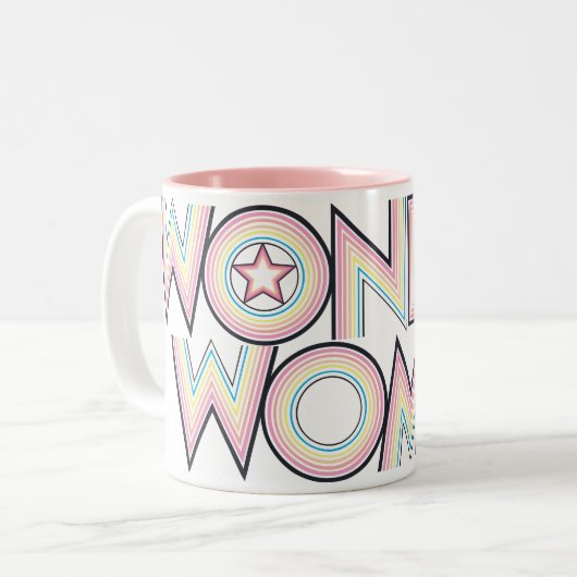 Tasse 2 Couleurs Logo Wonder Woman Rainbow (Devant gauche)