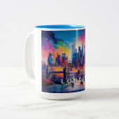 Tasse 2 Couleurs London The Big Smoke Skyline (Devant gauche)