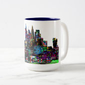 Tasse 2 Couleurs Londres, Angleterre en graffiti (Devant droit)
