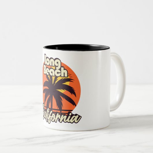 Tasse 2 Couleurs Long Beach California (Devant droit)
