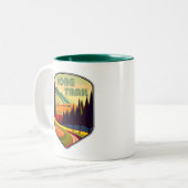 Tasse 2 Couleurs Long Trail Vermont Colonnes (Devant gauche)