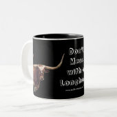 Tasse 2 Couleurs LonghornCoffeeMug-personnaliser (Devant gauche)