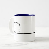 Tasse 2 Couleurs Longue queue Fishin allé par chat (Devant gauche)