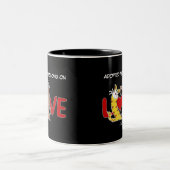 Tasse 2 Couleurs Longue sur Love-Cat et Chien (Centre)