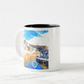 Tasse 2 Couleurs Looe - Cornwall UK (Devant gauche)