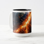 Tasse 2 Couleurs Lorsque Deux Planètes Collident (Devant gauche)