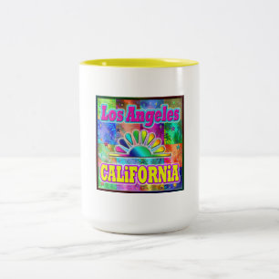 Tasse 2 Couleurs Los Angeles CA Coupe Sun & Palms