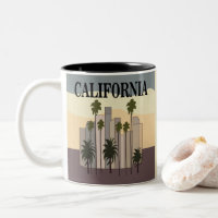 Los Angeles Cityscape Sunset Palm Trees Californie