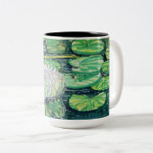 Tasse 2 Couleurs Lotus blanc et nénuphars (Devant droit)