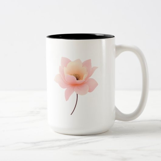 Tasse 2 Couleurs Lotus rose doux (Droit)