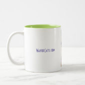 Tasse 2 Couleurs Lou Costello, mignonne muqueuse chatte (Gauche)