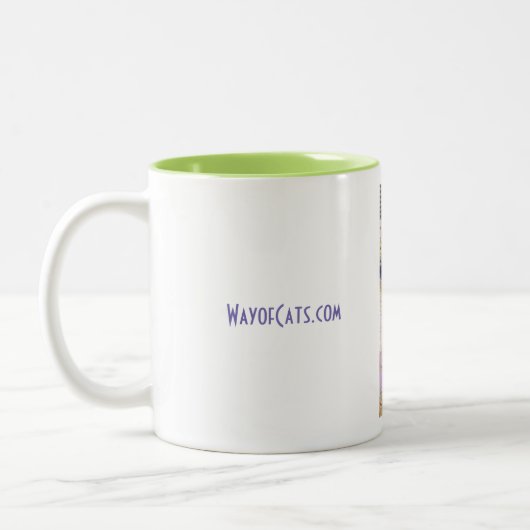 Tasse 2 Couleurs Lou Costello, mignonne muqueuse chatte (Gauche)