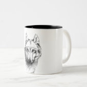 Tasse 2 Couleurs Loup (Devant droit)