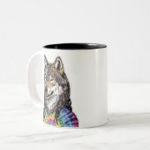 Tasse 2 Couleurs Loup de Jerry Garcia (Devant gauche)