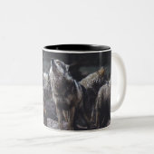 Tasse 2 Couleurs Loup de loup de loup (Devant droit)
