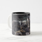 Tasse 2 Couleurs Loup de loup de loup (Devant gauche)