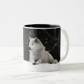 Tasse 2 Couleurs Loup de Neige (Devant droit)