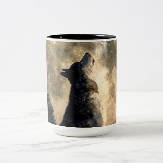 Tasse 2 Couleurs Loup d'hurlement (Centre)