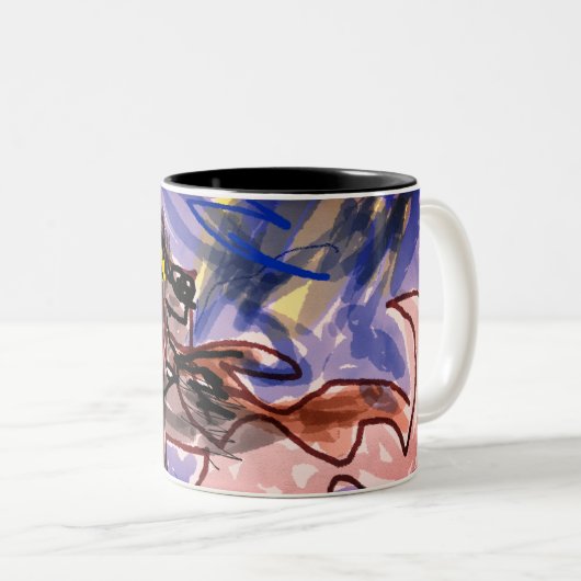 Tasse 2 Couleurs Loup en automne (Devant droit)