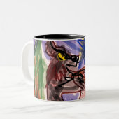 Tasse 2 Couleurs Loup en automne (Devant gauche)