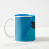 Tasse 2 Couleurs Loup en bleu (Gauche)