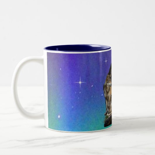 Tasse 2 Couleurs Loup et lune (Gauche)