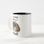 Tasse 2 Couleurs Loup gris (Devant gauche)