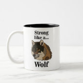 Tasse 2 Couleurs Loup gris (Gauche)