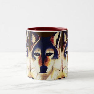 TASSE 2 COULEURS LOUP ROUGE 