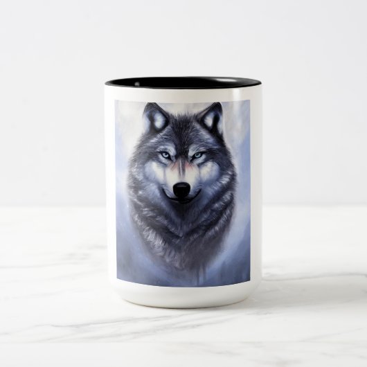 Tasse 2 Couleurs Loup solitaire (Centre)