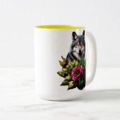 Tasse 2 Couleurs Loup trois (Devant droit)