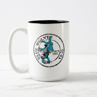 TASSE 2 COULEURS LOUPS BLEU DEPUIS 1990