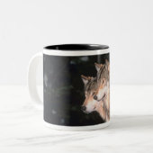 Tasse 2 Couleurs Loups gris (Devant gauche)