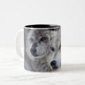 Tasse 2 Couleurs Loups (lupus de Canus) de Yellowstone occidental. (Devant gauche)