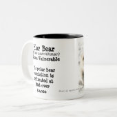Tasse 2 Couleurs L'ours blanc CUB attaquent (Devant gauche)