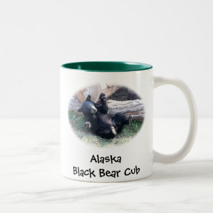 Tasse 2 Couleurs L'ours CUB noir de l'Alaska attaquent