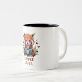 Tasse 2 Couleurs Louveur de café Panda Rouge (Devant droit)