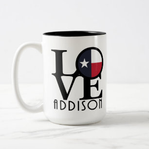 Tasse 2 Couleurs LOVE Addison Texas 15 oz