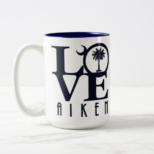 Tasse 2 Couleurs LOVE Aiken Caroline du Sud 15oz