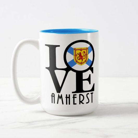 Tasse 2 Couleurs LOVE Amherst NS 15oz (Gauche)