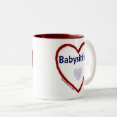 Tasse 2 Couleurs Love Babysitting (Devant droit)