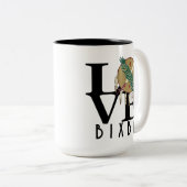 Tasse 2 Couleurs LOVE Bixby Oklahoma 15oz (Devant droit)