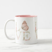 Tasse 2 Couleurs Love Butterfly Floral (Gauche)