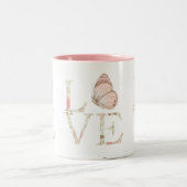 Tasse 2 Couleurs Love Butterfly Floral (Centre)