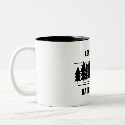 Tasse 2 Couleurs Love Camping, Campings Hate (Gauche)