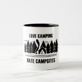 Tasse 2 Couleurs Love Camping, Campings Hate (Centre)