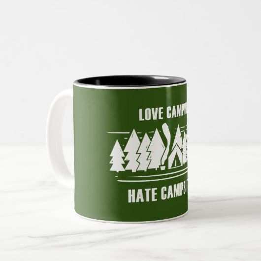 Tasse 2 Couleurs Love Camping, Campings Hate (Devant gauche)