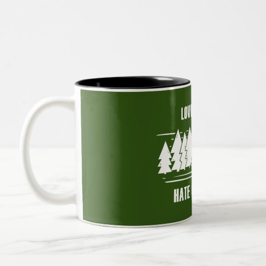 Tasse 2 Couleurs Love Camping, Campings Hate (Gauche)