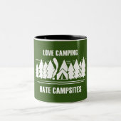 Tasse 2 Couleurs Love Camping, Campings Hate (Centre)